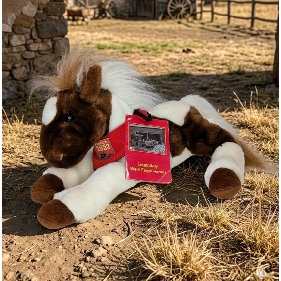 2005 Wells Fargo Toys R Us Plush Legendary Floppy 12” Horse Trixie W Tag